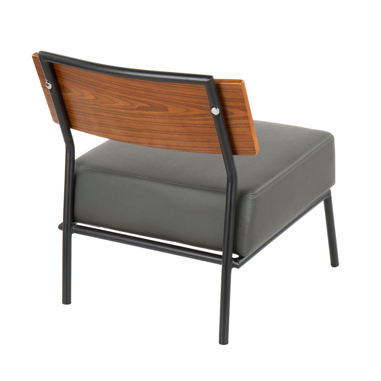 Fiji - Contemporary Chair - Gray / Walnut Lumi Source