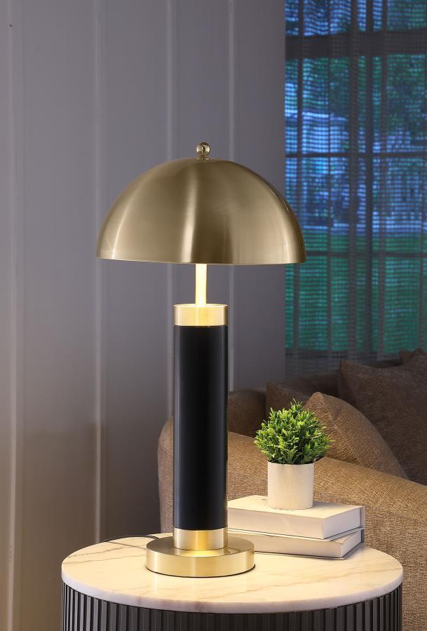 Conroe - Dome Shade Pillar Table Lamp (Set of 2) - Black Coaster Fine Furniture