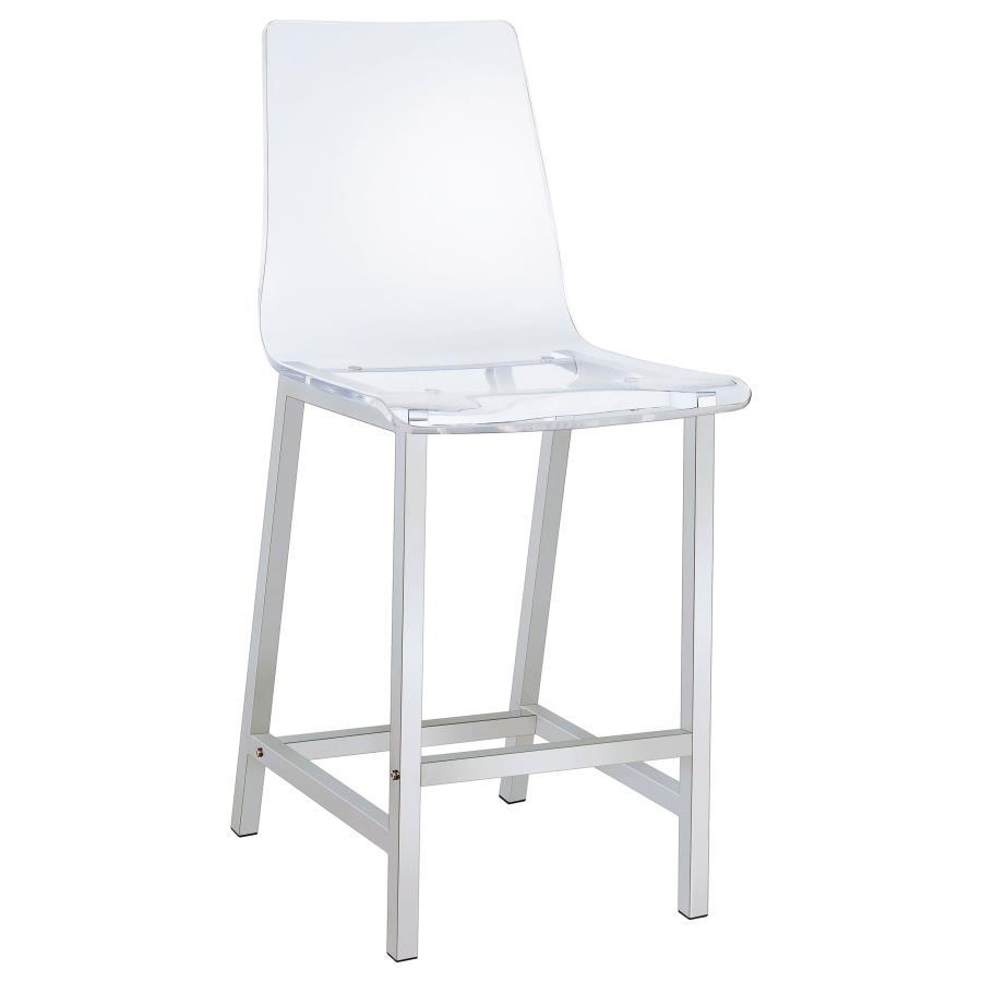 Juelia - Chrome Stools (Set of 2) CoasterEssence