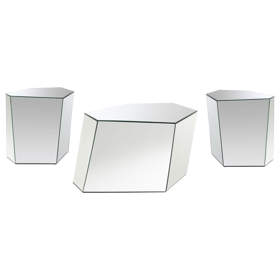 Capella - Mirrored Coffee Table Set Coaster Fine Furniture
