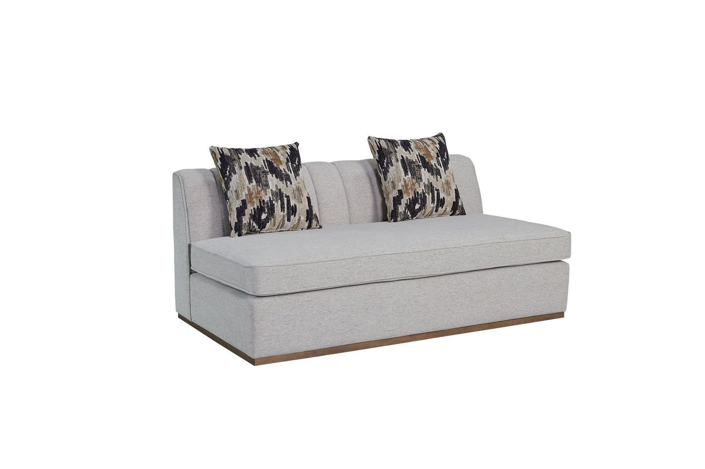 Channel - Armless Loveseat - Off White Bernards Furniture