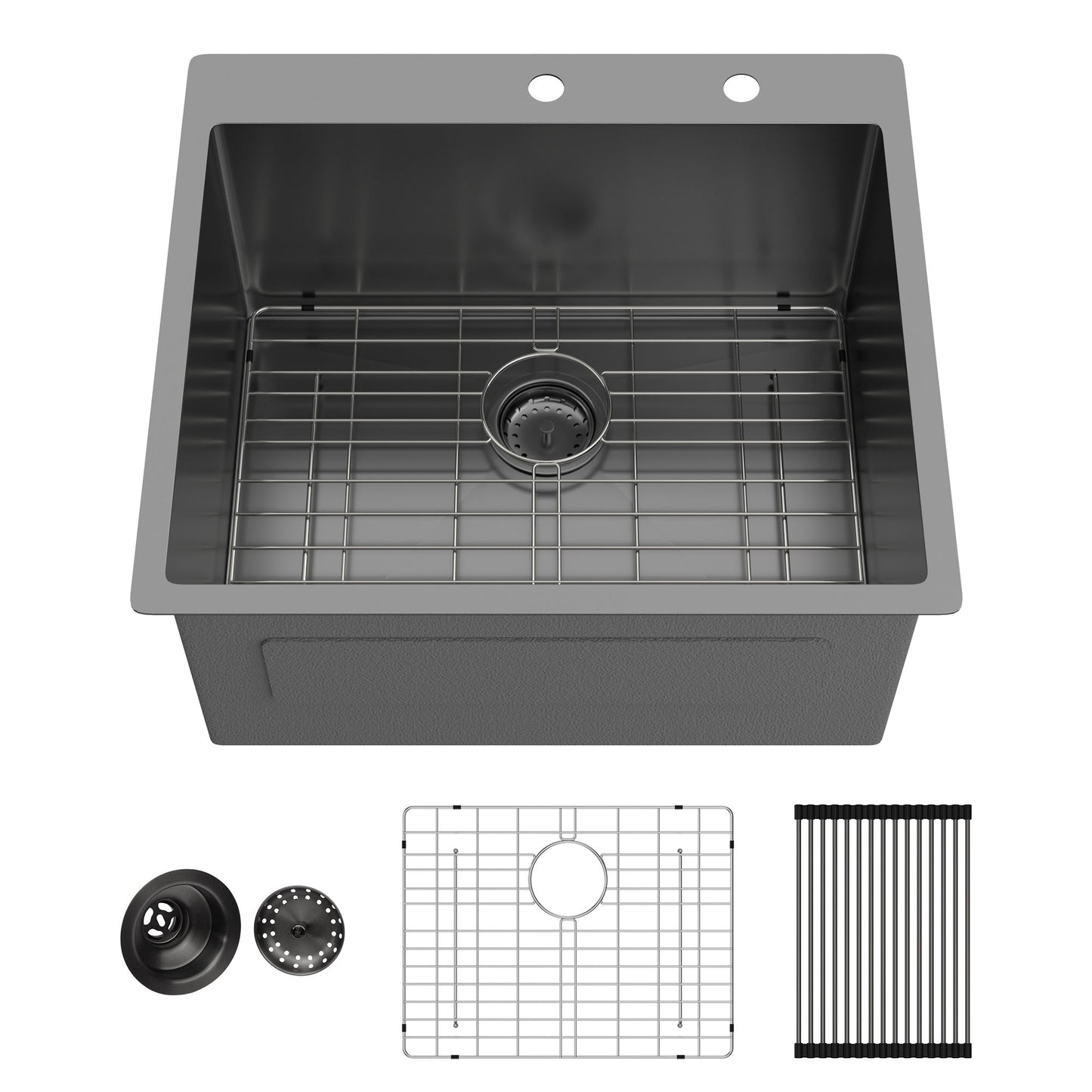 Topmount Kitchen Sink 16 Gauge, Single Bowl Daily Nest