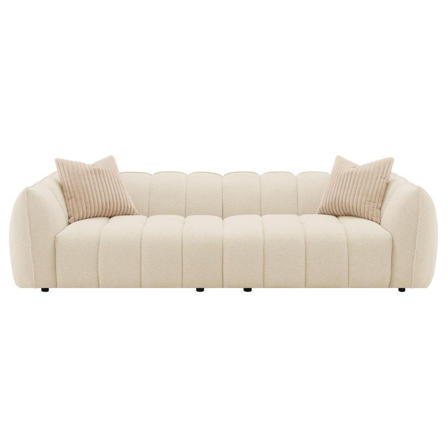 Winchester - Boucle Upholstered Extra Long Sofa - Sand Pebble Coaster Fine Furniture