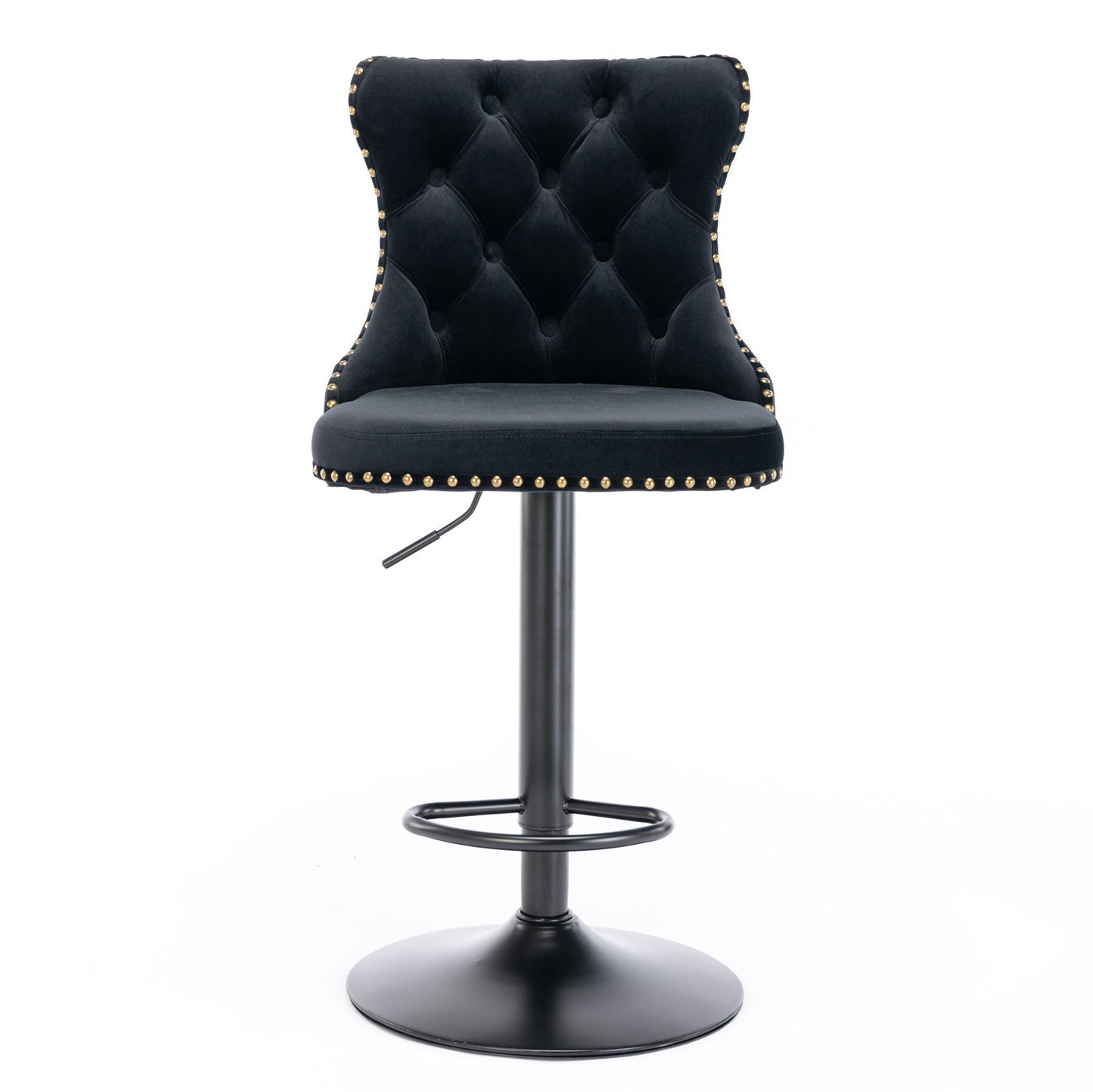Swivel Velvet Barstools Adjusatble Seat Height, Modern Upholstered Bar Stools With Backs Comfortable Tufted For Home Pub And Kitchen Island (Set of 2) Home Essentials