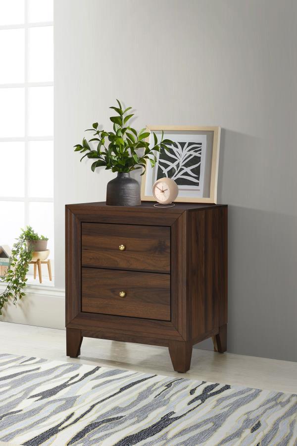 Welsley - 2-Drawer Nightstand Bedside Table - Walnut Coaster Fine Furniture