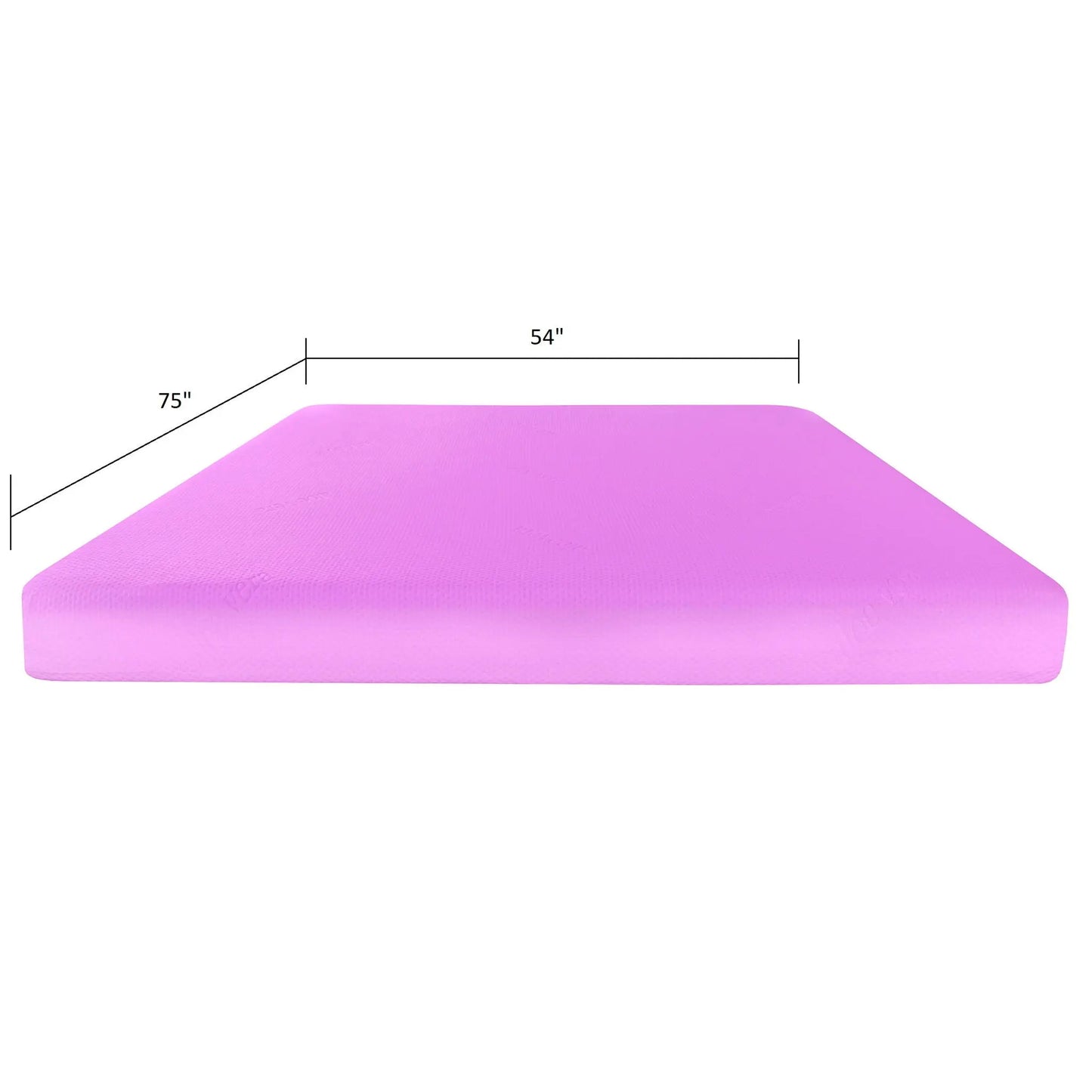 6" Gel Memory Foam Mattress In A Box With Aloe Vera Cover - Pink - Full Daily Nest