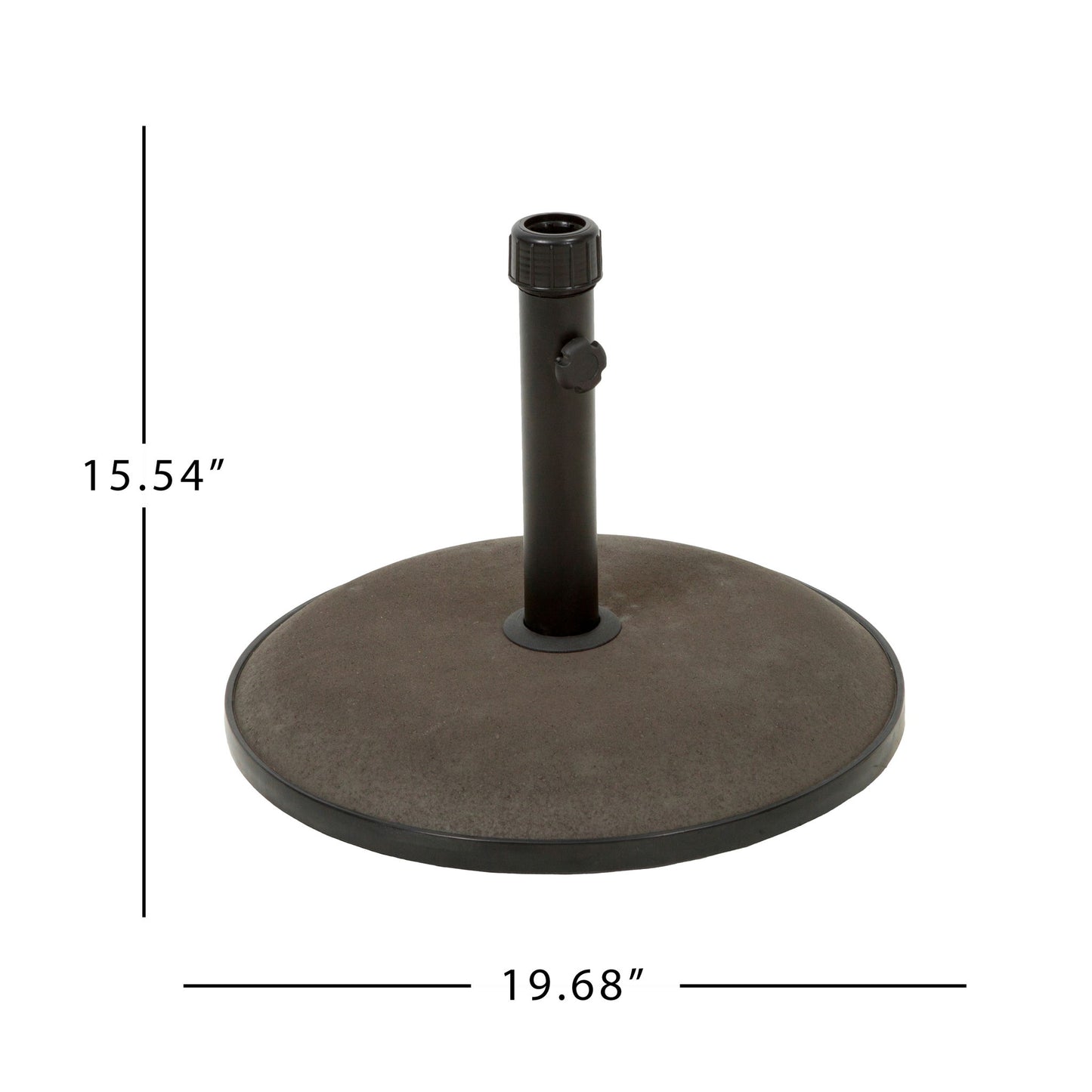 Um Holder Round Umbrella Base 66 Lbs Concrete - Brown Noble House