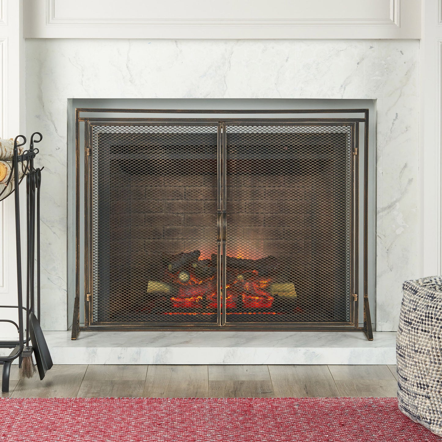 Samantha - Iron Fireplace Screen 2 Door Design Noble House