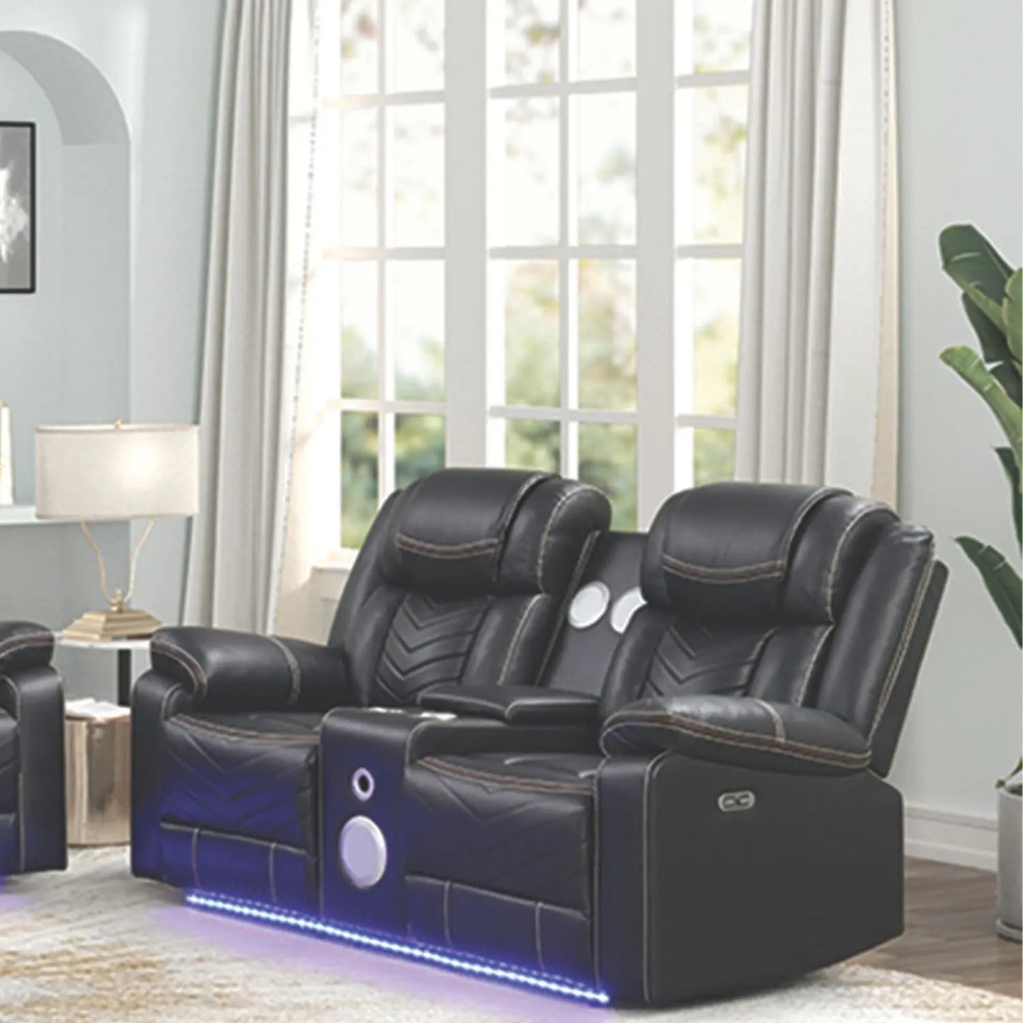 Challenger - LED Power Recliner Loveseat Matrix Furniture Group