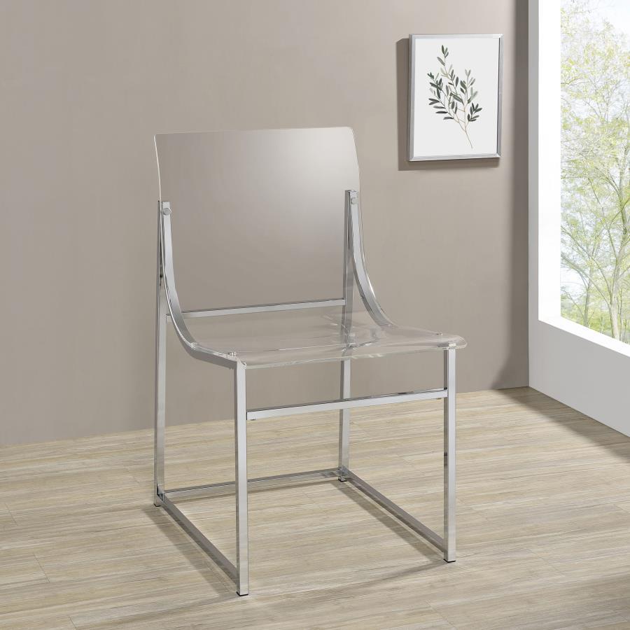 Adino - Acrylic Dining Side Chair (Set of 2) - Chrome Coaster Fine Furniture