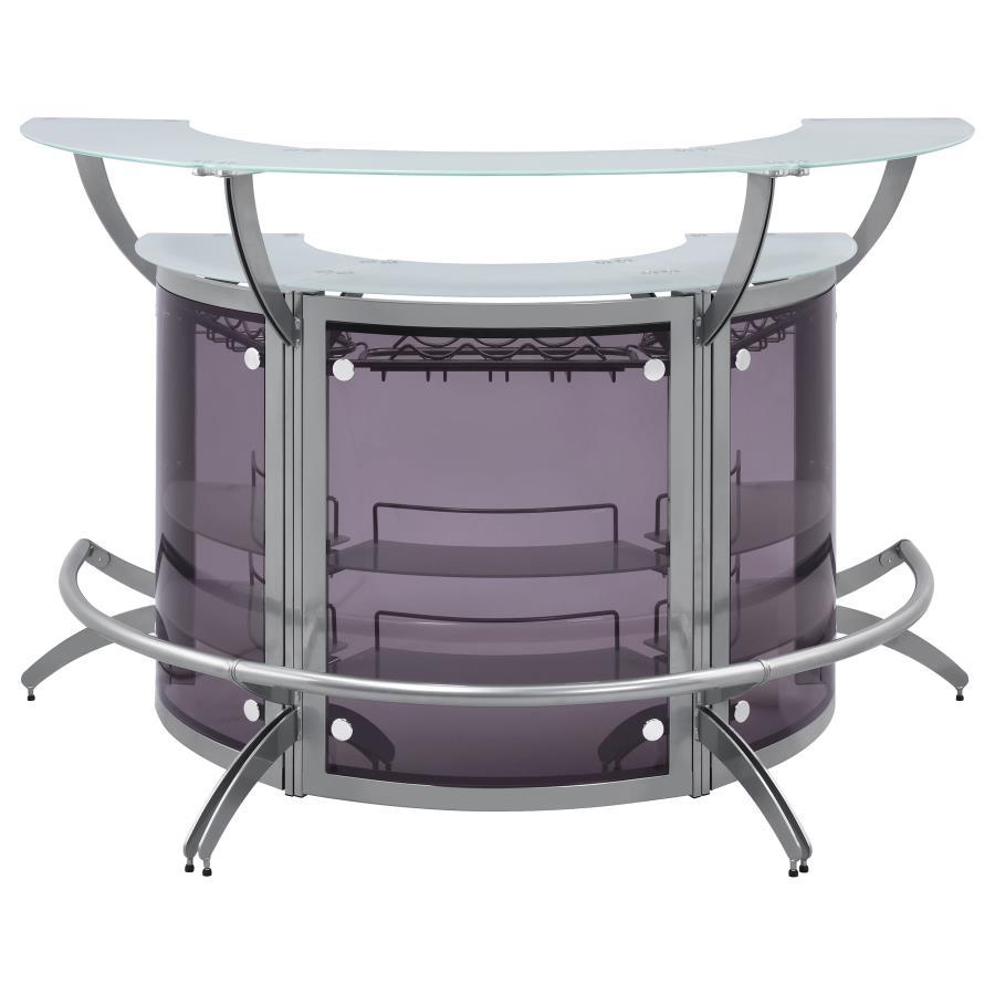 Dallas - 3-Piece Curved Freestanding Home Bar Cabinet CoasterEssence
