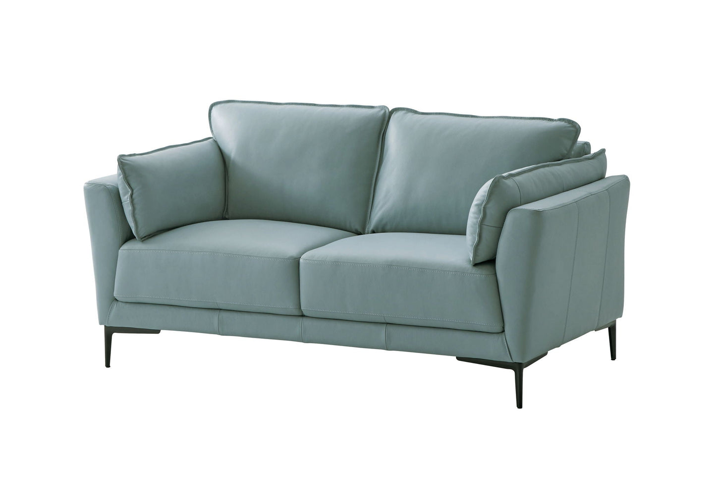 Mesut - Top Grain Leather Loveseat - Sage Green Acme