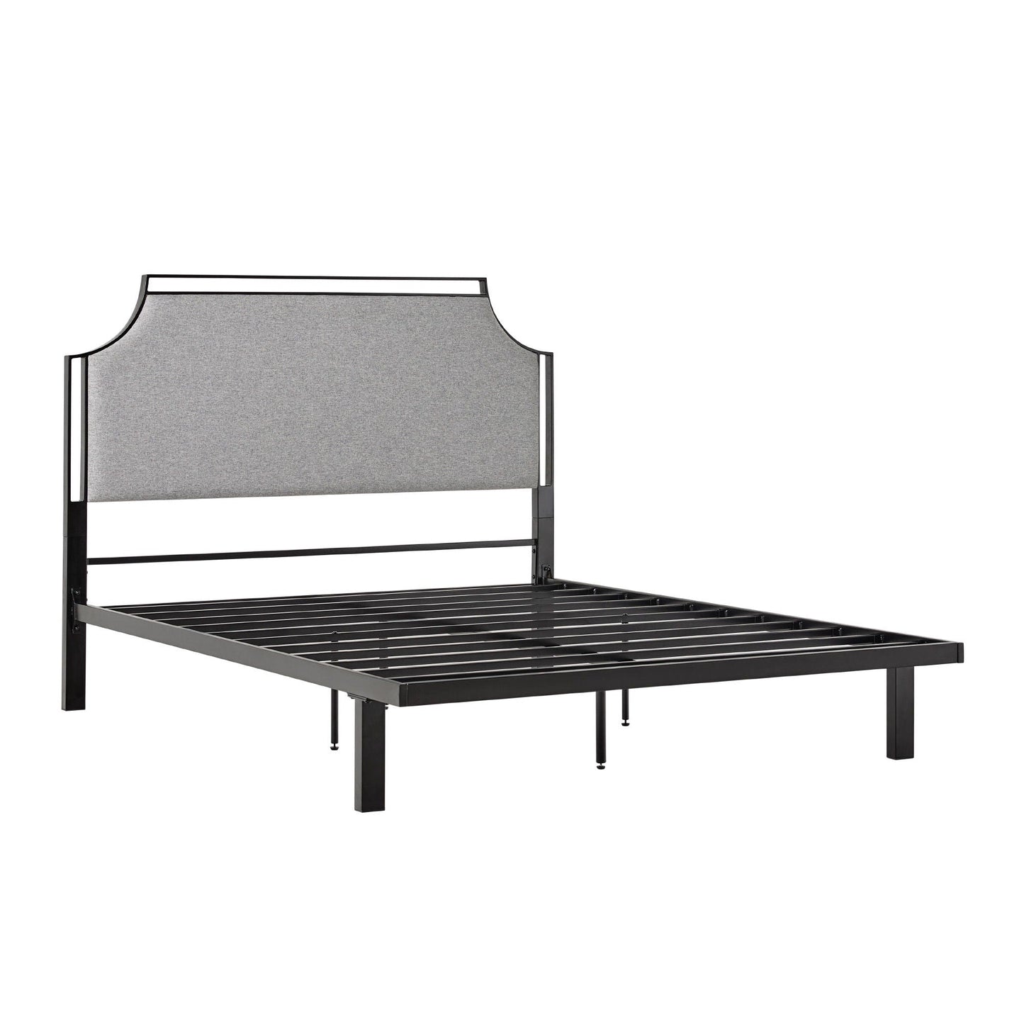 Bed Traditional Upholstered Metal Walker Edison