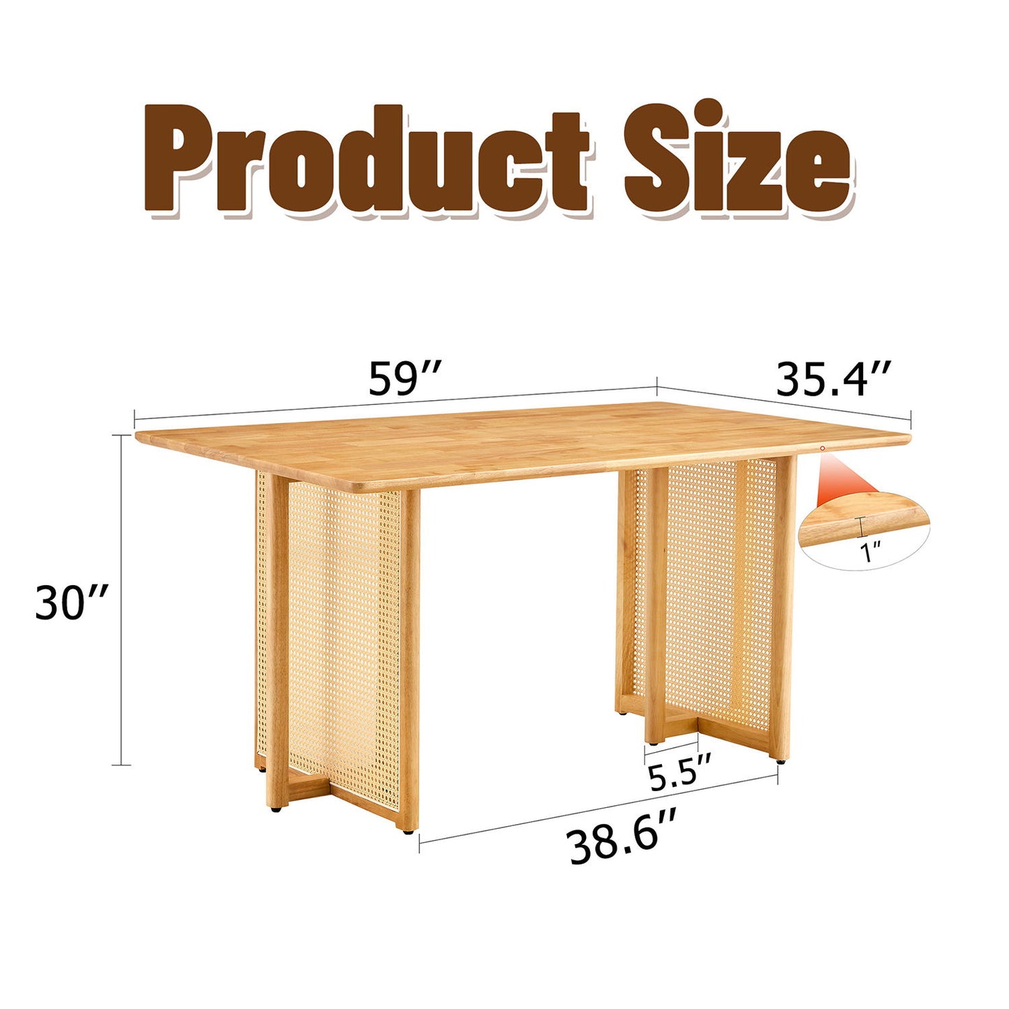 Dining Table With Imitation Rattan Design For Dining Room Home Essentials