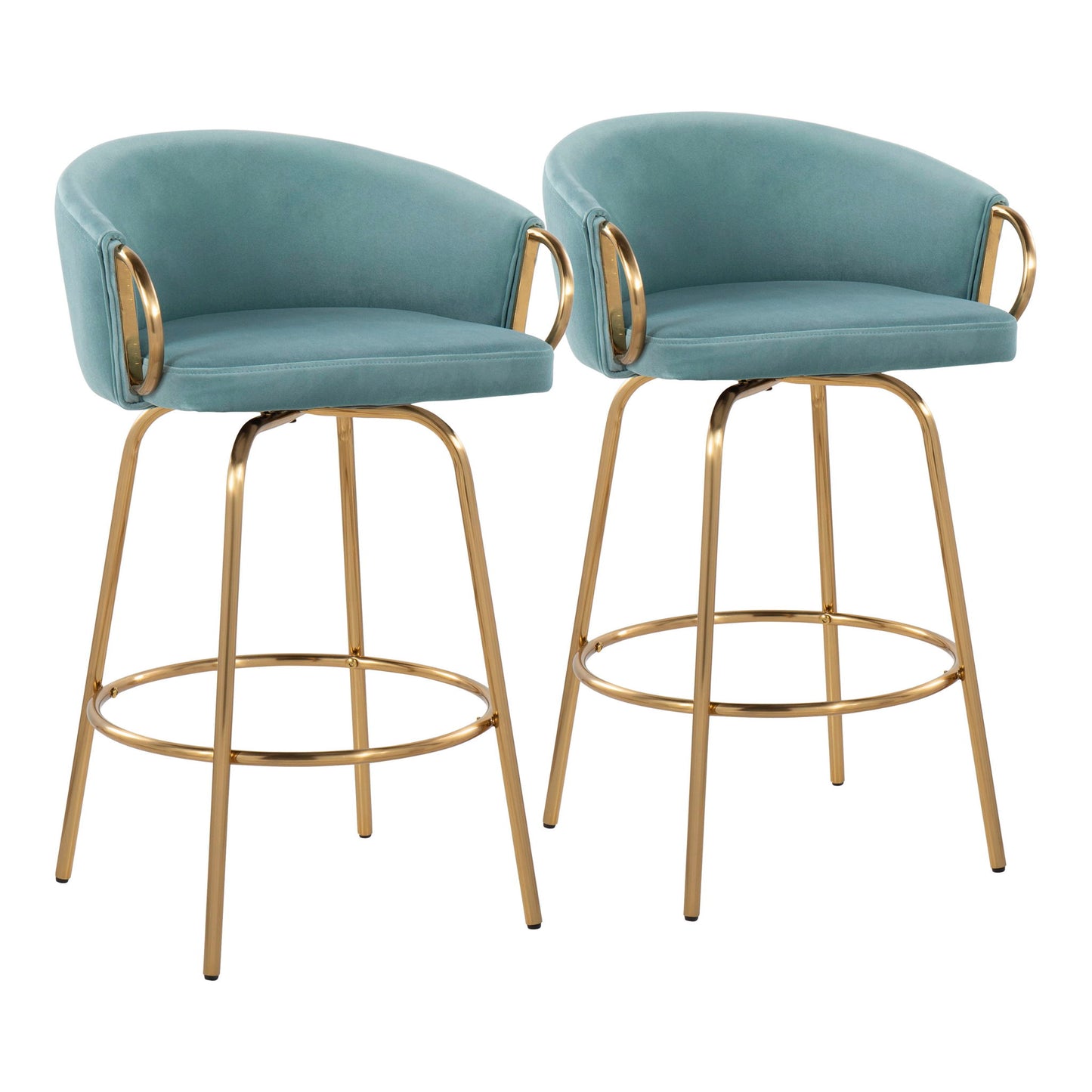 Claire - Contemporary & Glam Counter Stool (Set of 2) Lumi Source