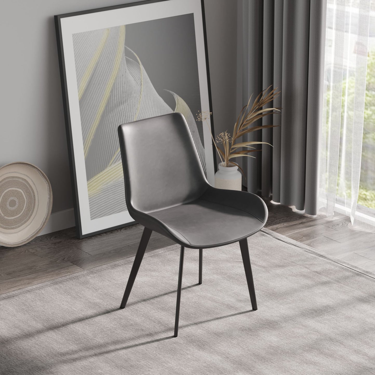 Modern Dining Chair Living Room Metal Leg Dining Chair (Set of 2) Home Essentials