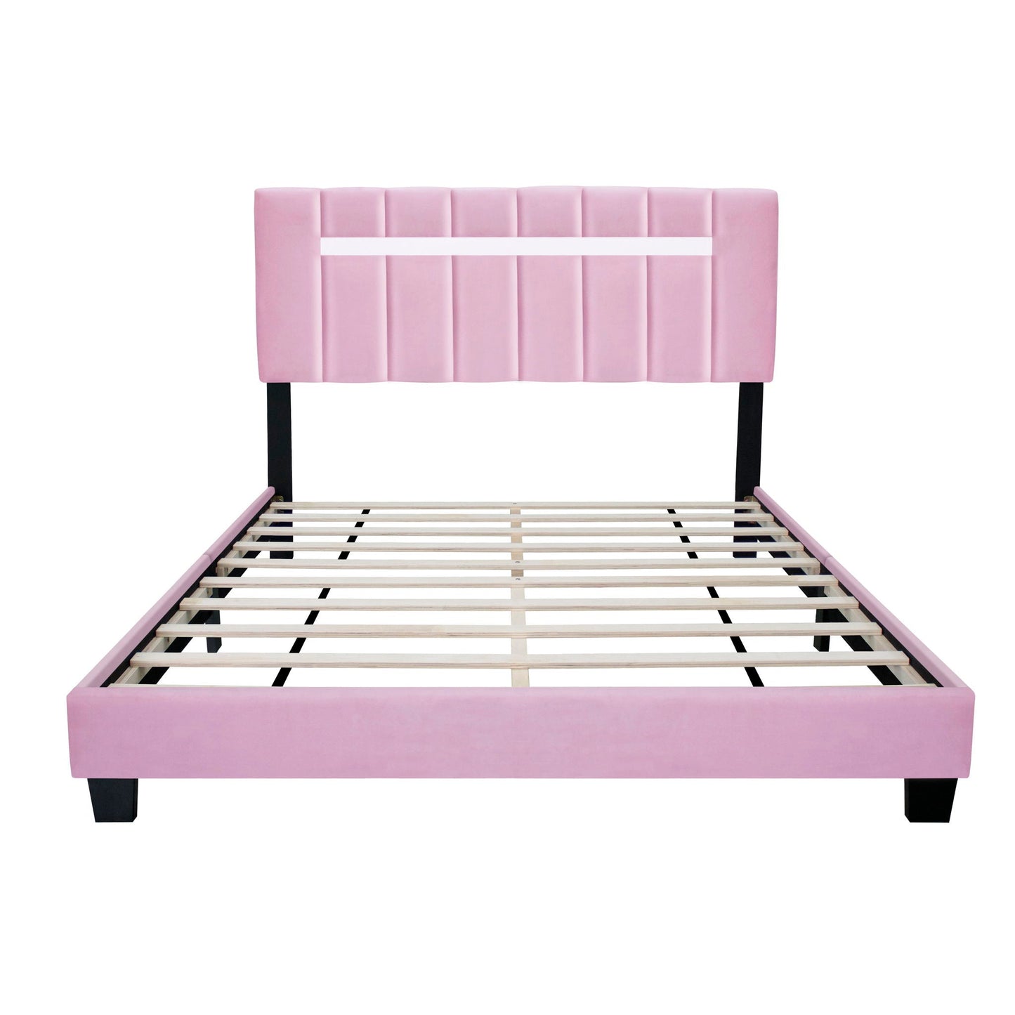 Queen Size Adjustable Upholstered Bed Frame Dark Velvet Collection Comfort And Simplicity Home Essentials