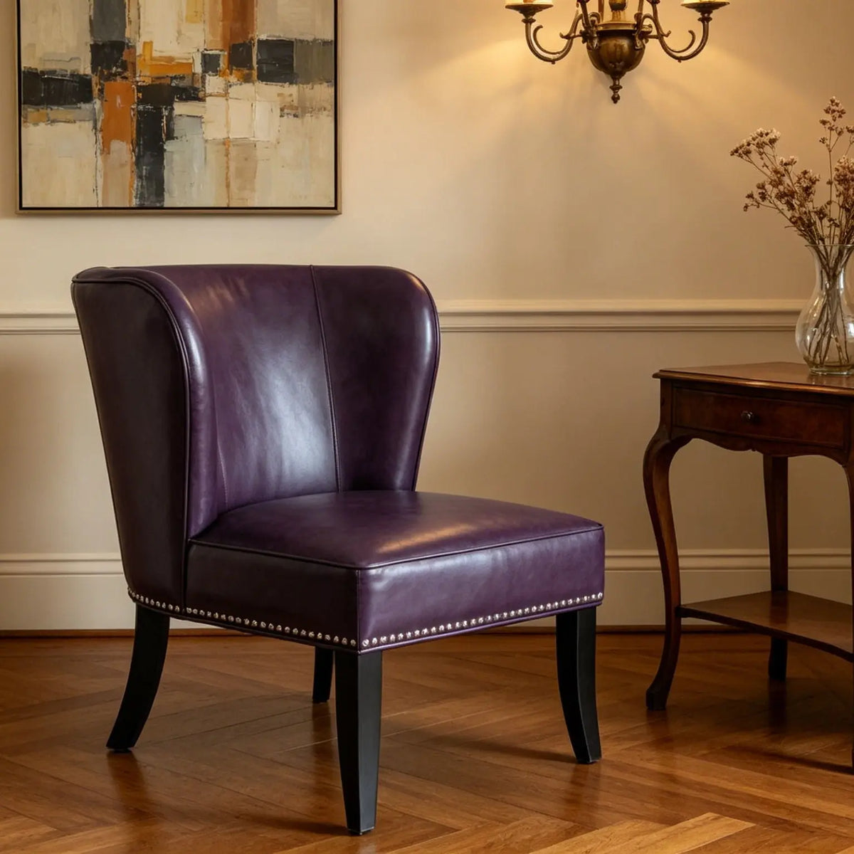 Accent Chair For Living Room - Purple Home Essentials
