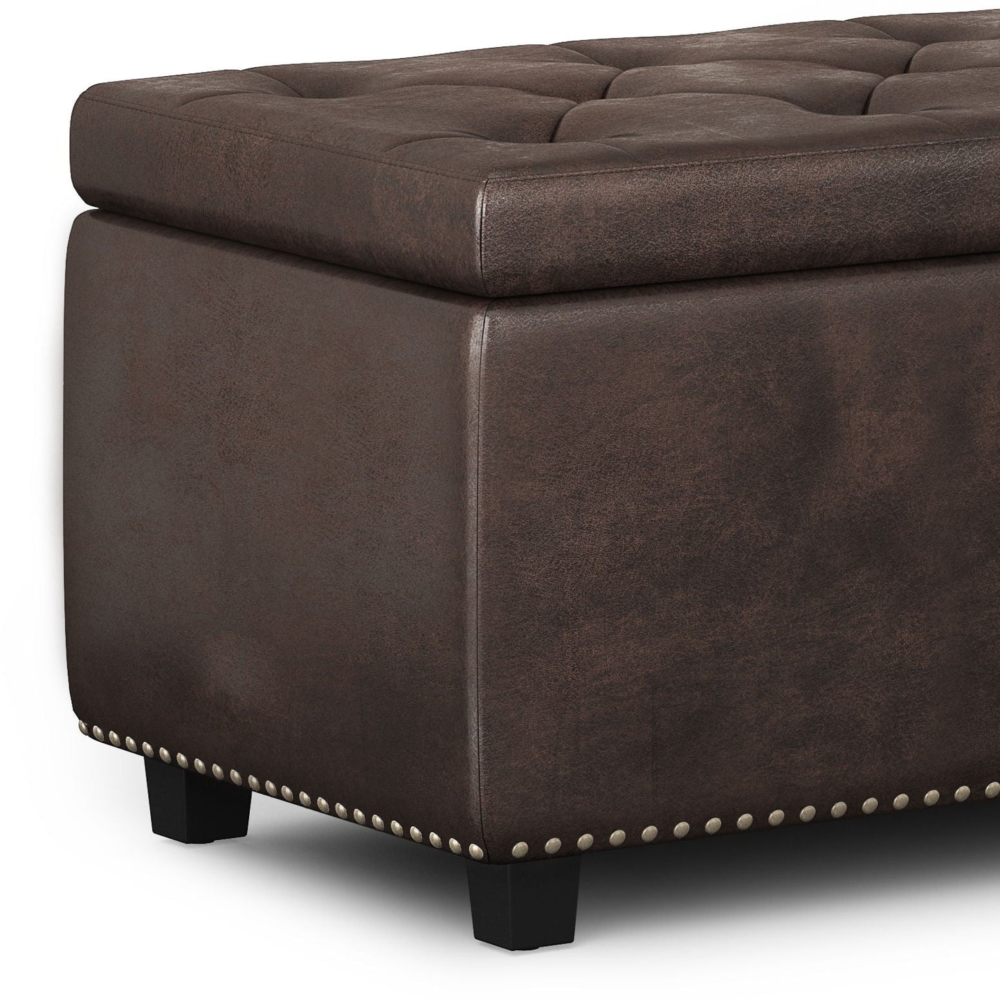 Hamilton - Upholstered Storage Ottoman Simpli-Home