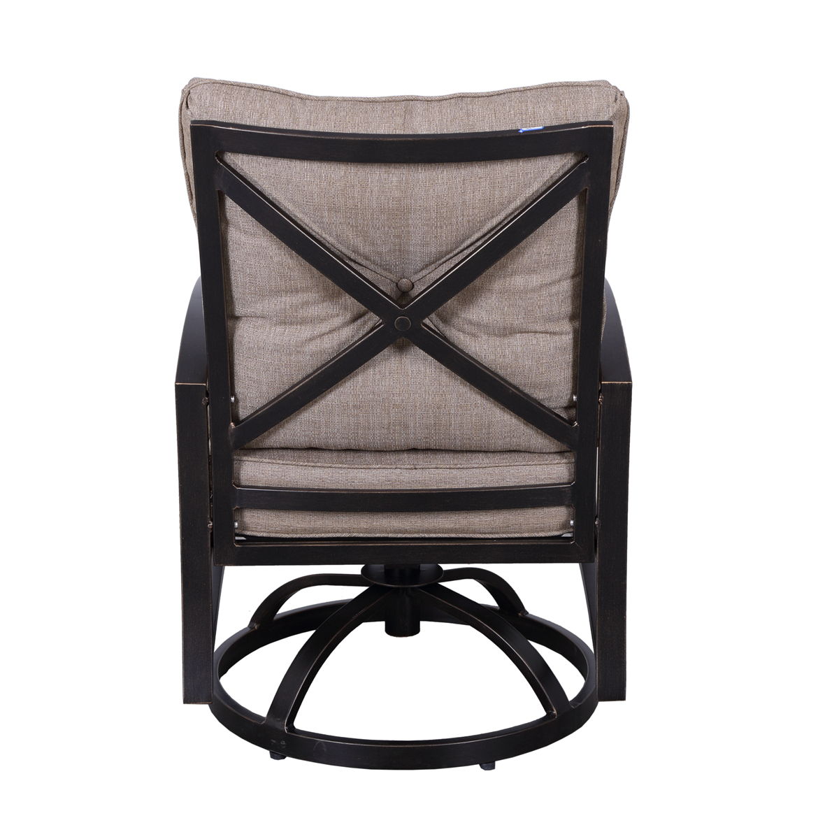 Modern Dining Swivel Chair With Back And Seat Cushion (Set of 2) - Antique Bronze Home Essentials