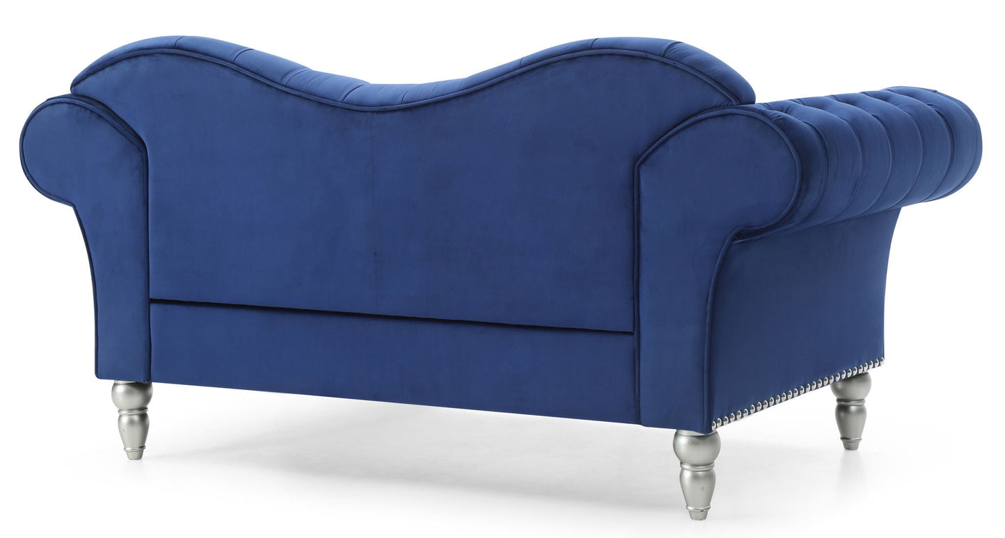 Elegant Round Arm Loveseat Glory Furniture