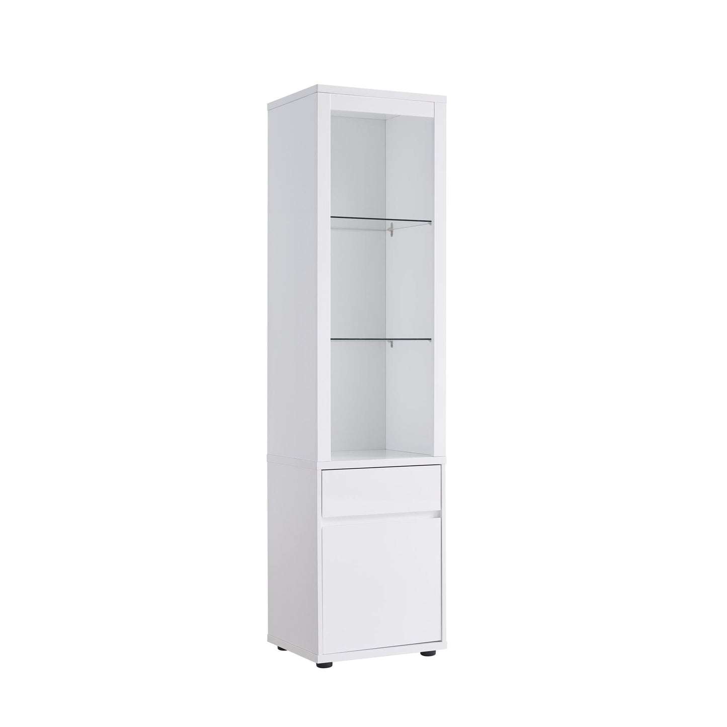 Modern Wine Showcasing Cabinet With Two Glass Shelves And Storage Cabinet Home Essentials