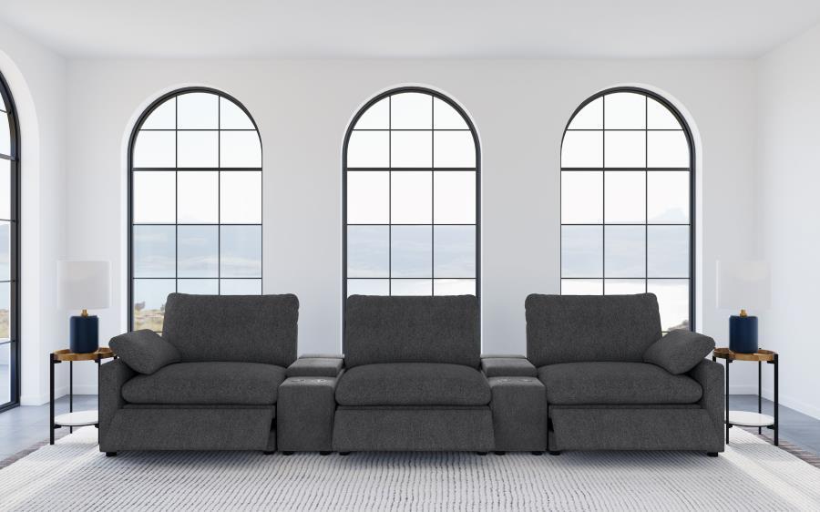 Collins - 5-Piece Power Reclining Home Theater Seating Coaster Fine Furniture