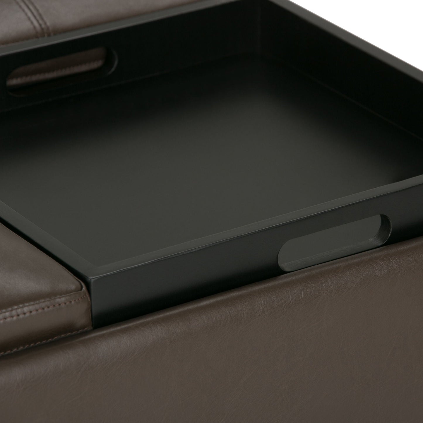 Avalon - Square Coffee Table, Storage Ottoman Simpli-Home
