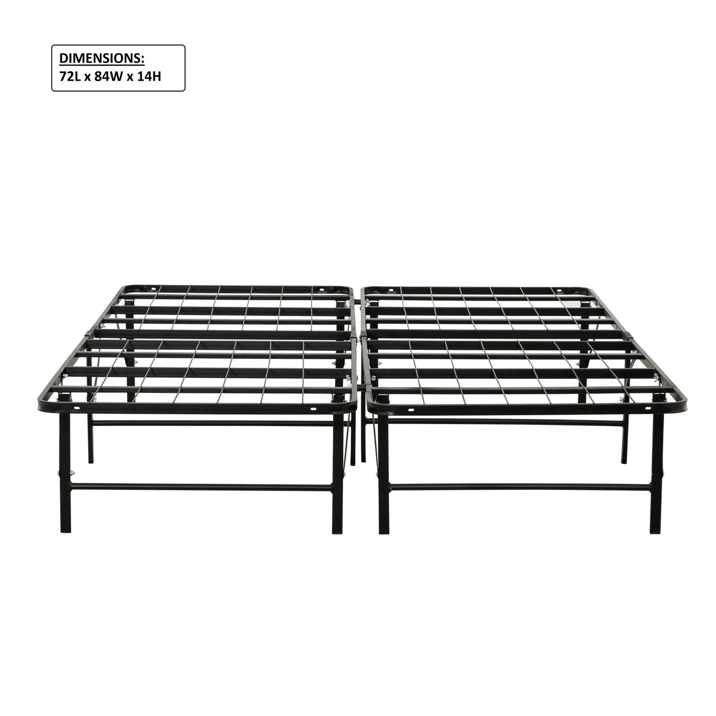 California King Size Bed Base, Mattress Foundation Bed Frame, Bedroom Furniture - Black Home Essentials