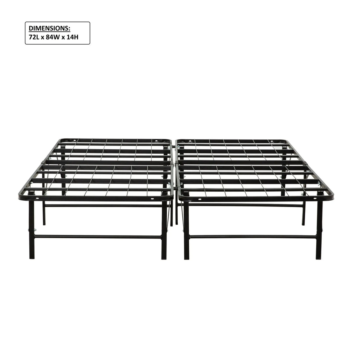 California King Size Bed Base, Mattress Foundation Bed Frame, Bedroom Furniture - Black Home Essentials