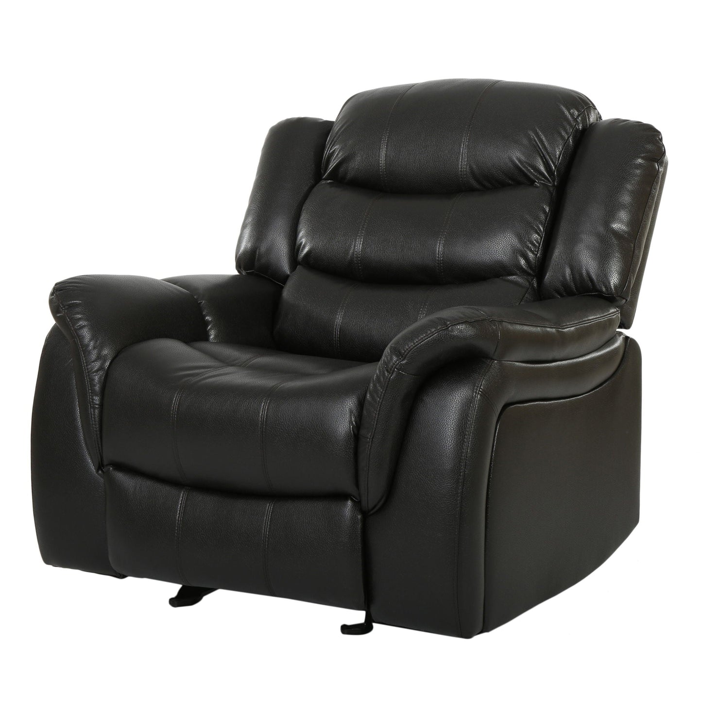 Classic Design Recliner, Upholstery Recliner, Glider Recliner - Black Berry Noble House