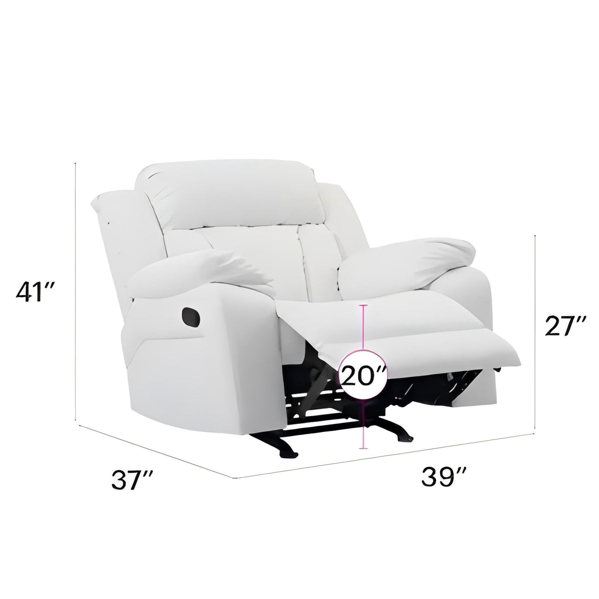 Elegant Rocker Recliner - White Glory Furniture