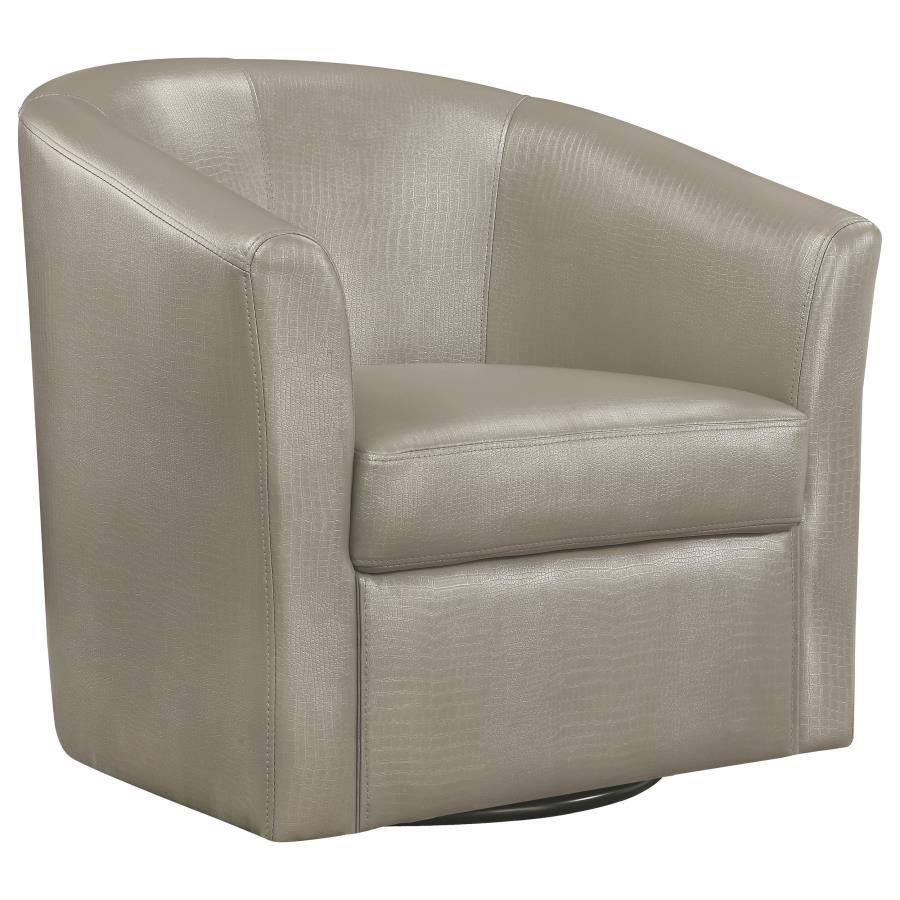Turner - Upholstered Barrel Back Swivel Chair CoasterEssence