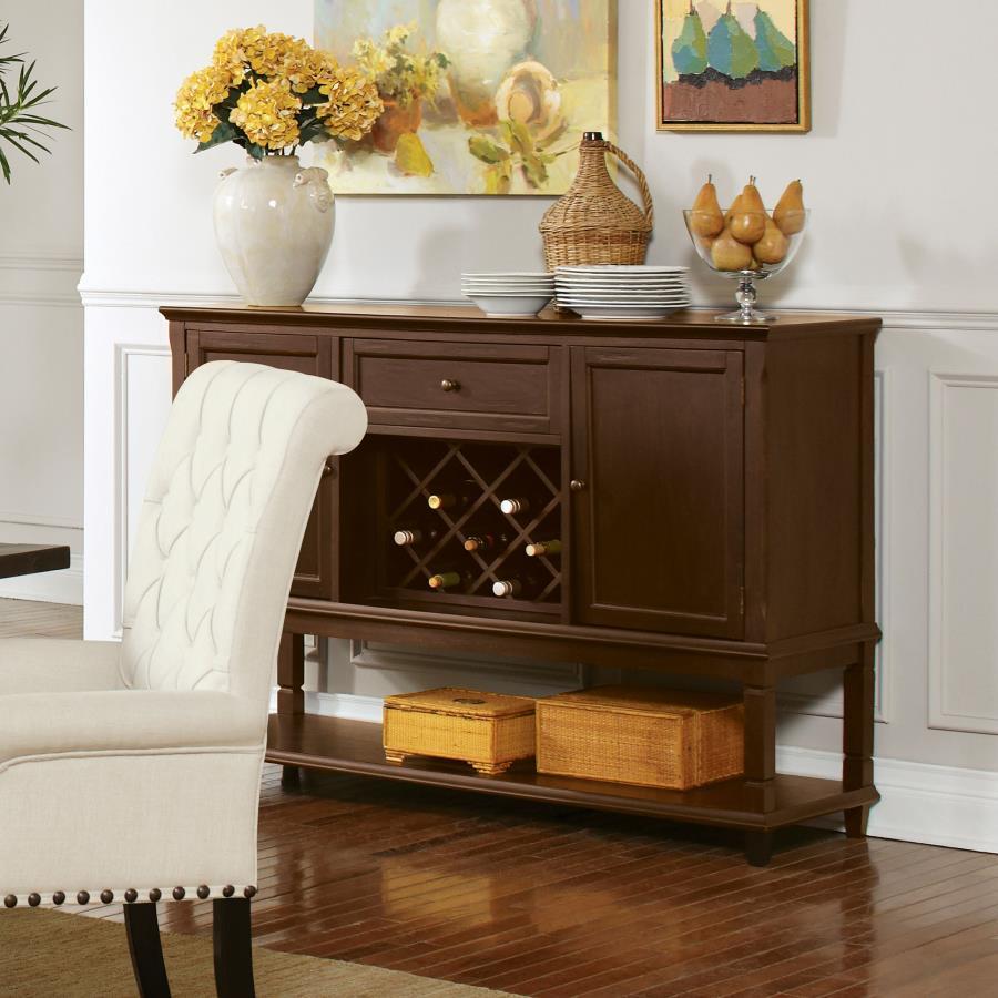 Parkins - 2 Door Sideboard Buffet Cabinet - Rustic Espresso CoasterEssence