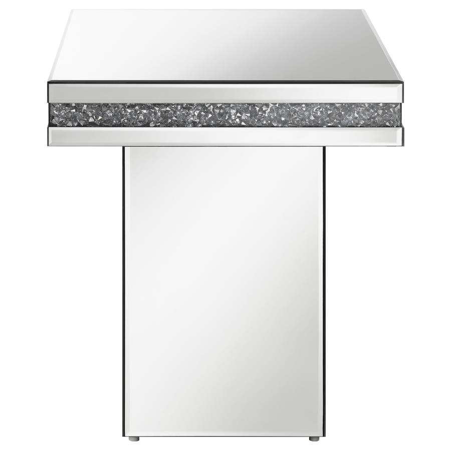 Elora - Square Mirrored Accent Side Table - Silver CoasterElevations