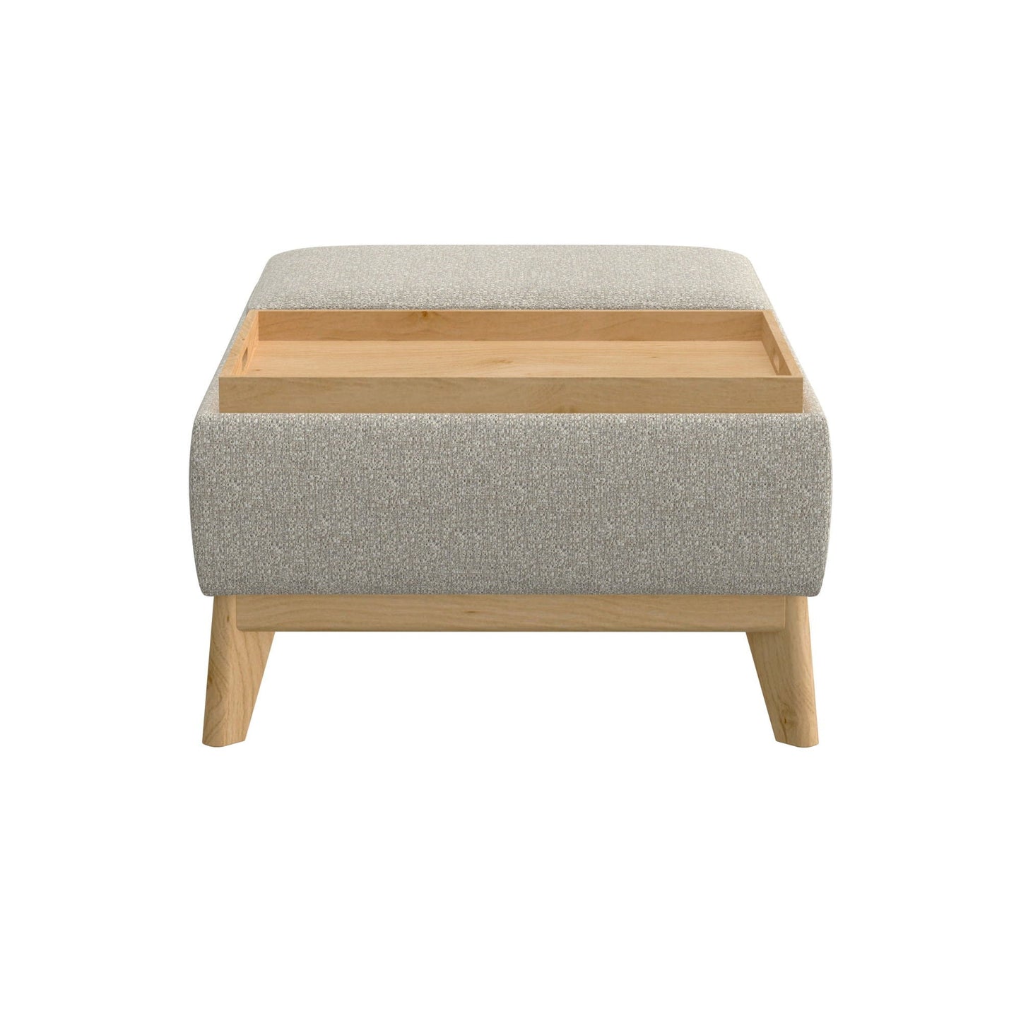 Revel - Reversible Tray Ottoman - Tan Emerald Home