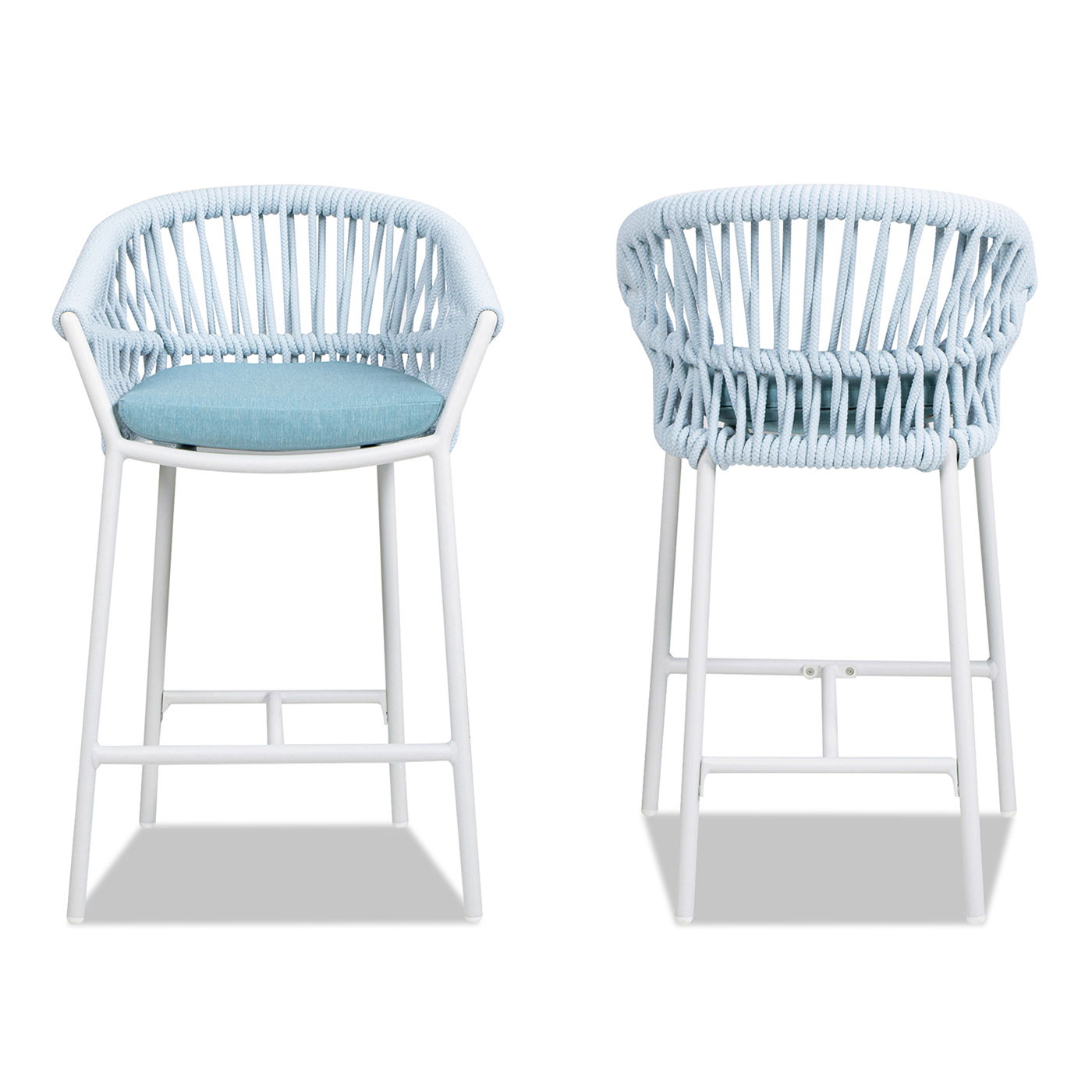 Maiden - Patio Counter Stool Sunproof Olefin (Set of 2) Jennifer Taylor Home
