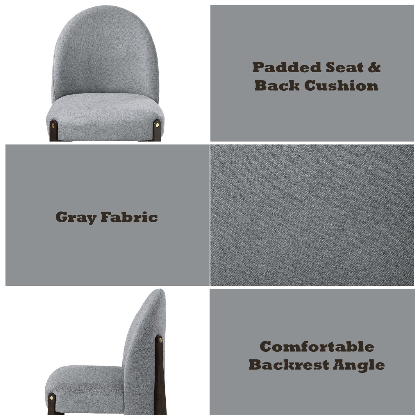 Clayten - Dining Chair (Set of 2) - Gray Acme