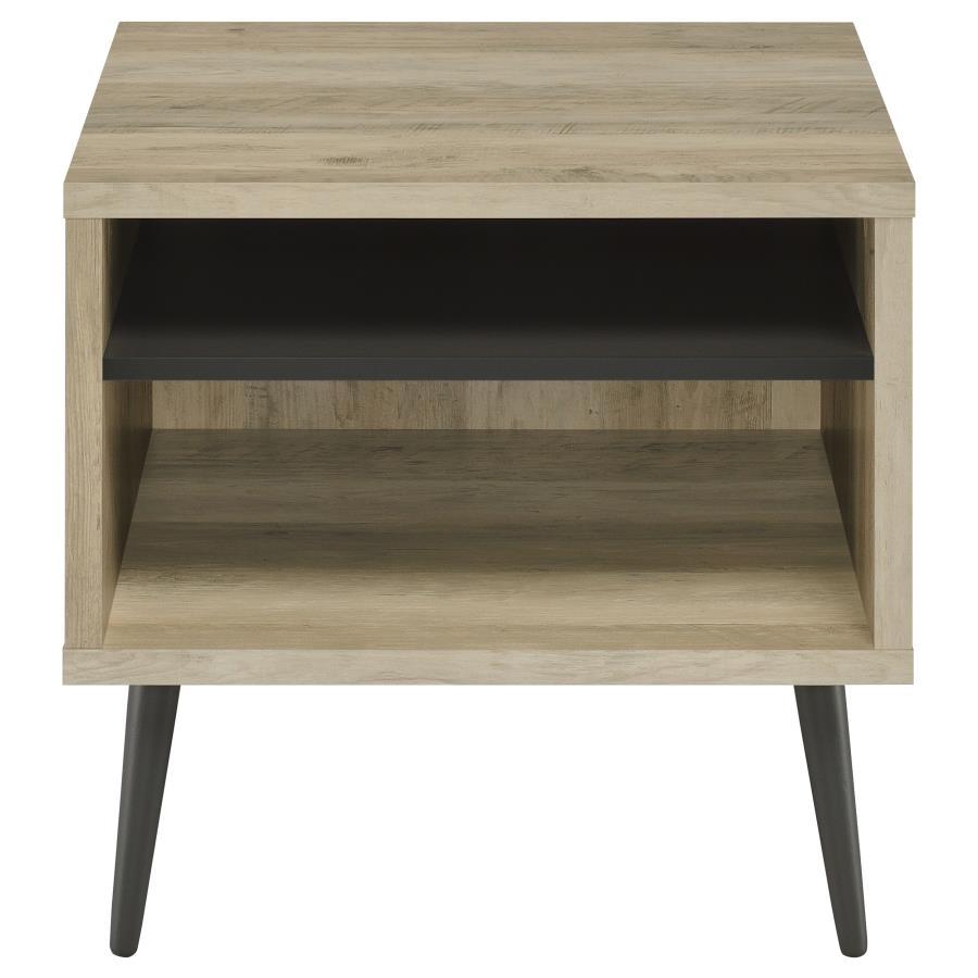 Welsh - Square Engineered Wood Side End Table Antique Pine - Distressed Pine Coaster Fine Furniture