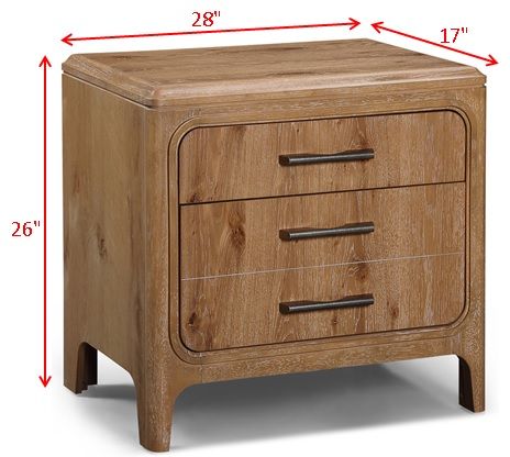 Westcott - Night Stand - Cerused Natural Crown Mark