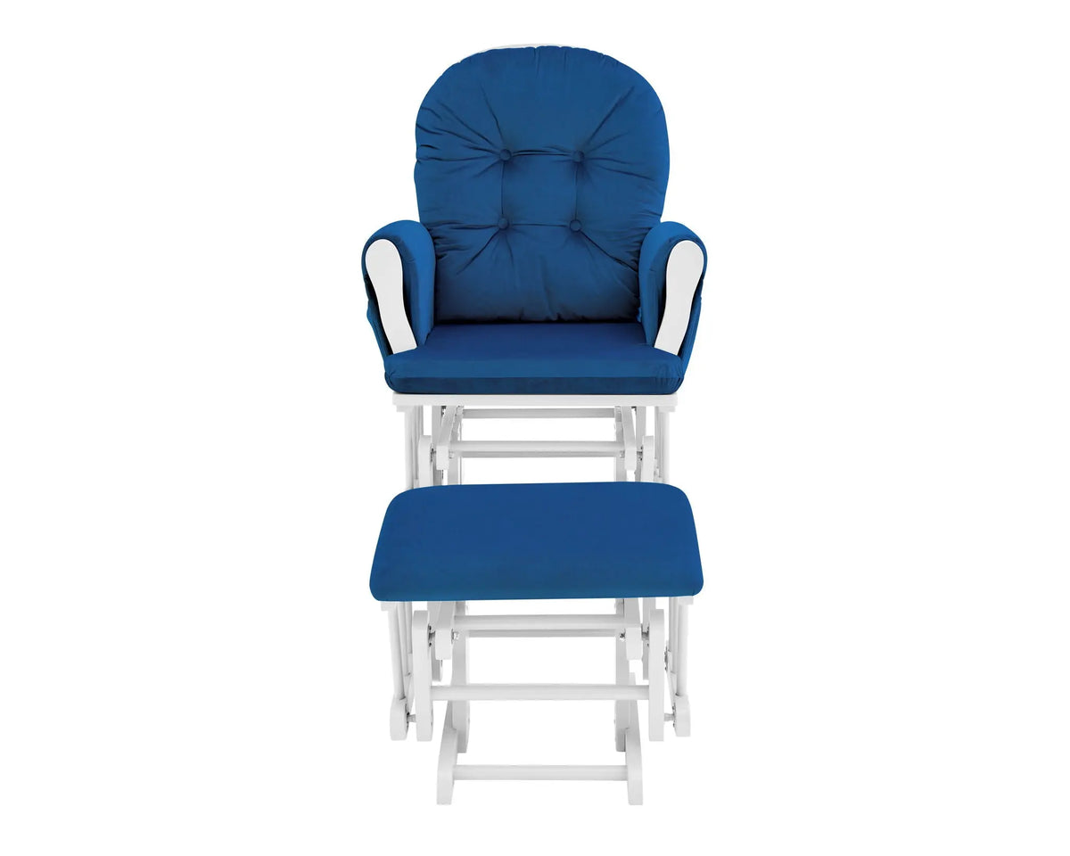 Mason - Glider And Ottoman White Wood Suite Bebe