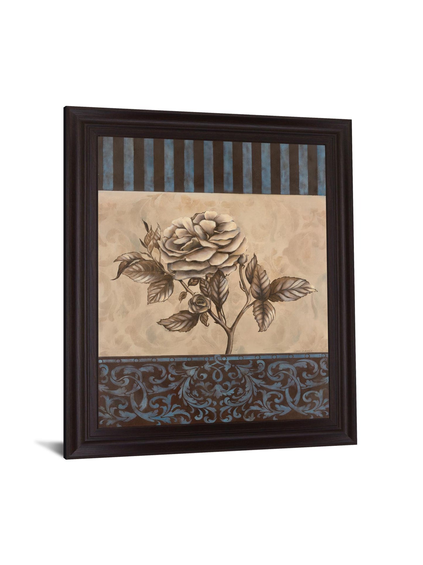 Blue Tranquility Bloom - 28" x 34" Framed Wall Art Classy Art