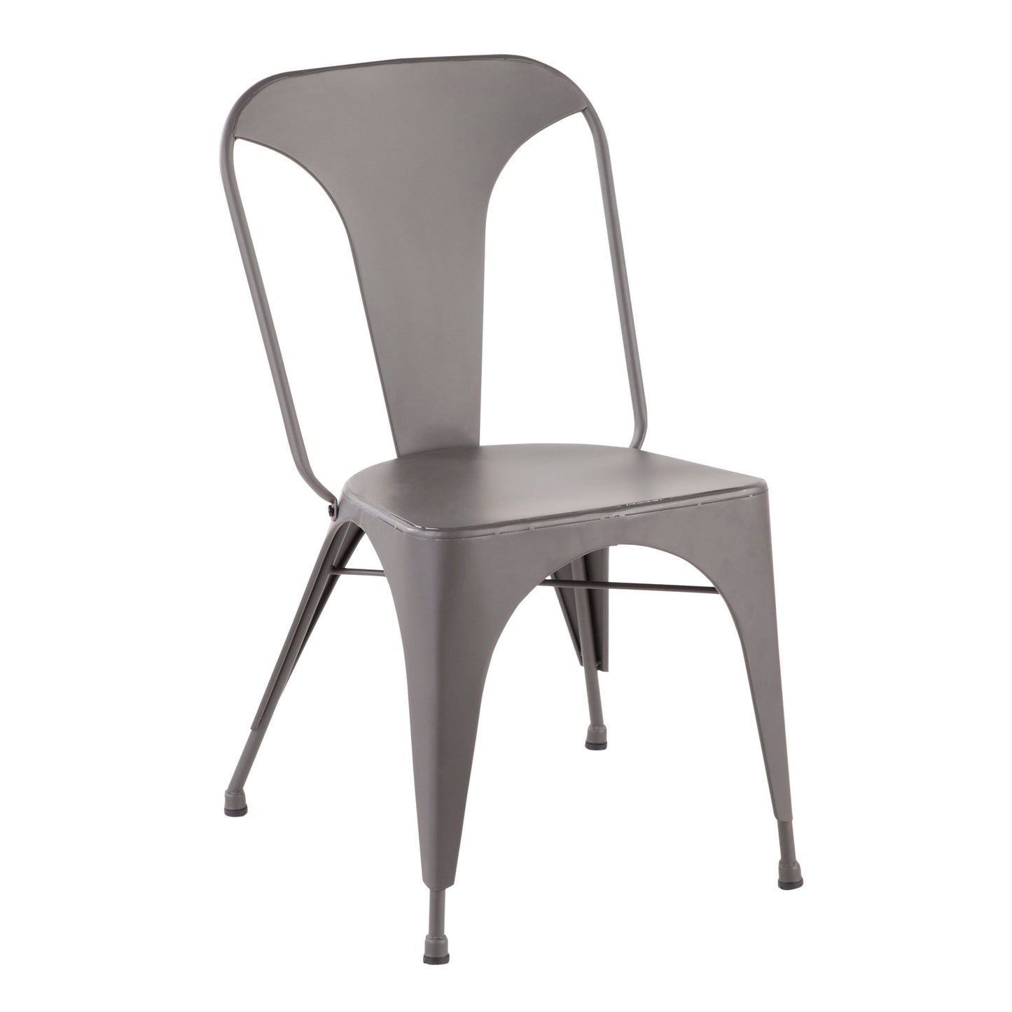 Austin - Industrial Dining Chair (Set of 2) - Matte Gray Lumi Source