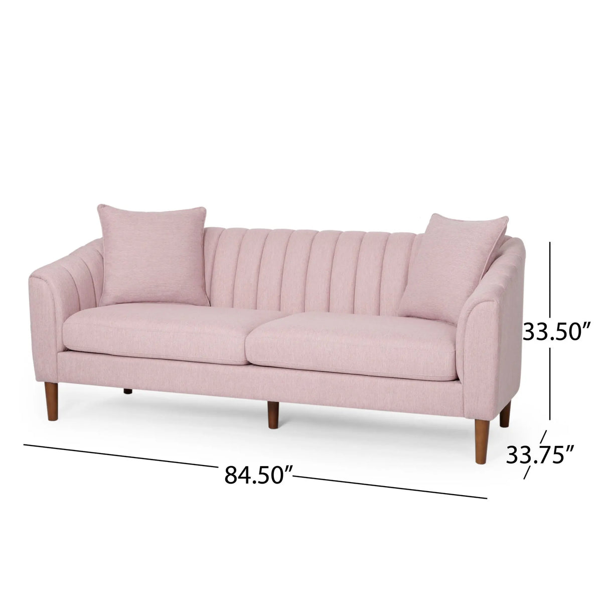 Contemporary 3 Seater Sofa With Accents Noble House