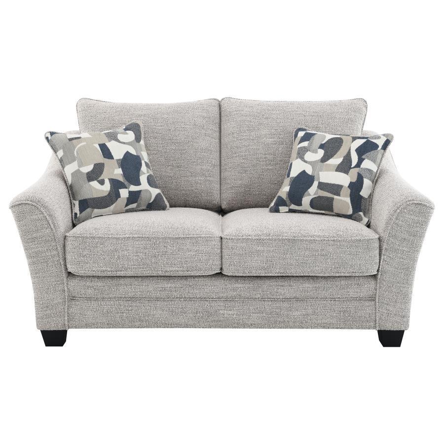 Tomkins - Boucle Upholstered Loveseat - Light Gray Coaster Fine Furniture