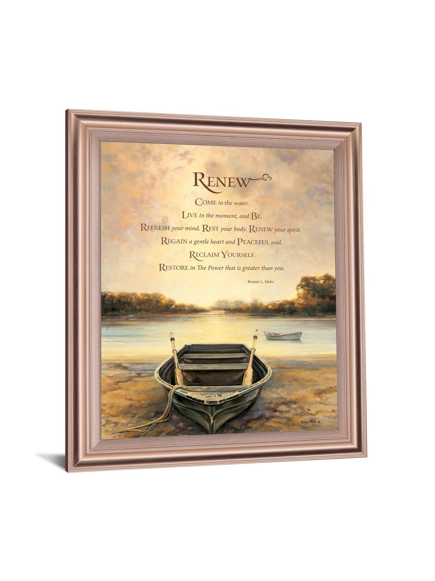 Tranquil Rowboat Morning - 28" x 34" Framed Wall Art Classy Art