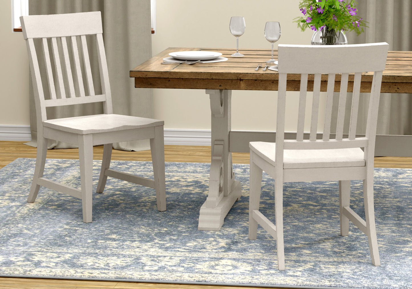 Haidel - Slat Back Dining Chairs (Set of 2) Emerald Home