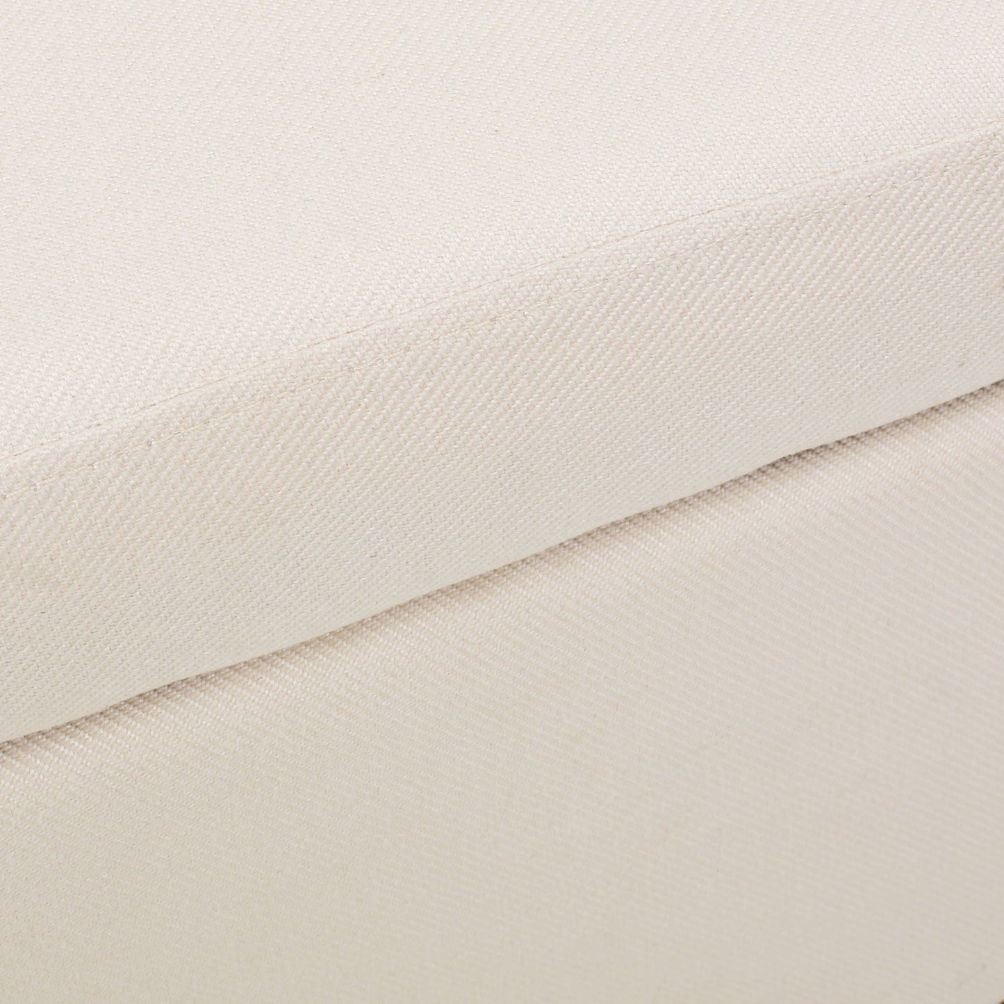 Upholstered Storage Ottoman With Nailhead Trim - Beige Noble House