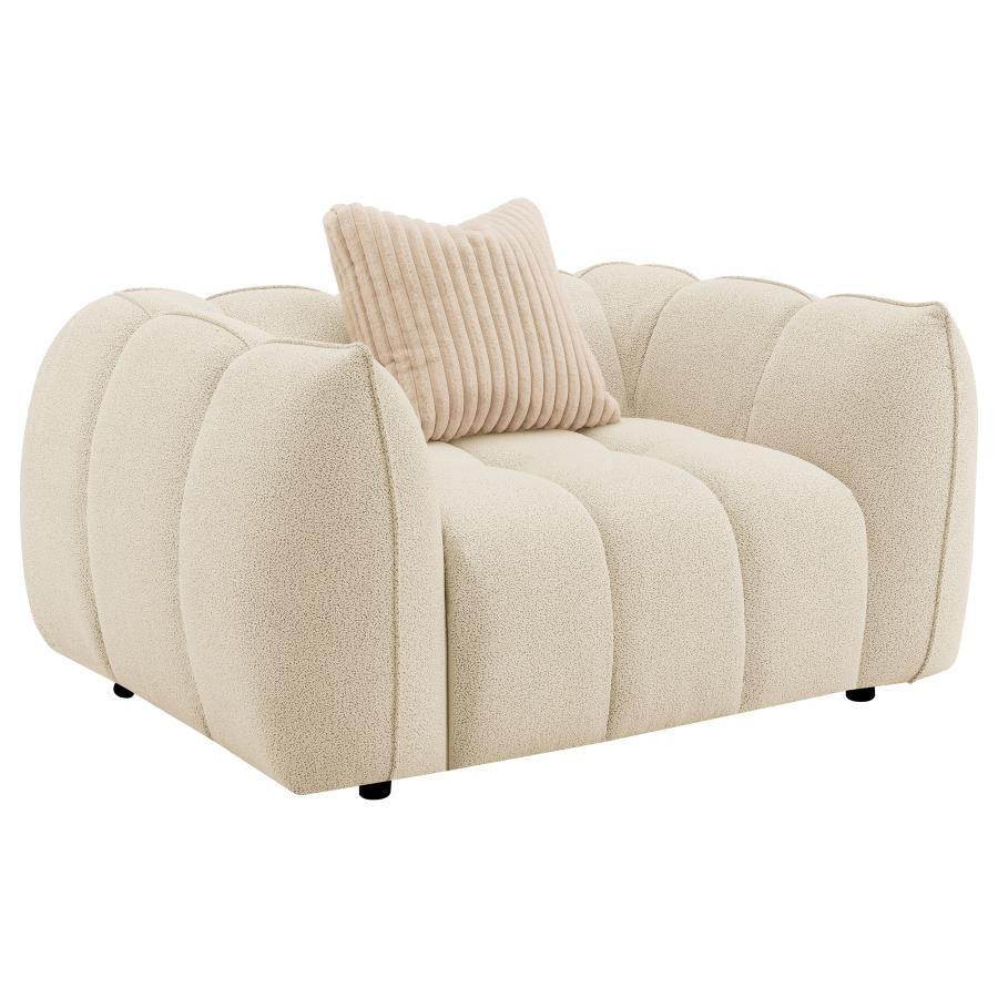 Winchester - Boucle Upholstered Chair And a Half - Sand Pebble Coaster Fine Furniture