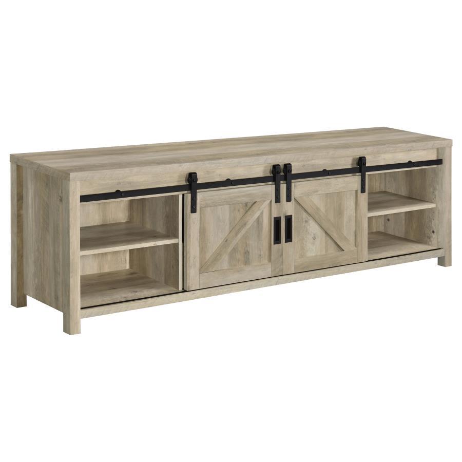 Madra - 2-Door Engineered Wood TV Stand CoasterEssence